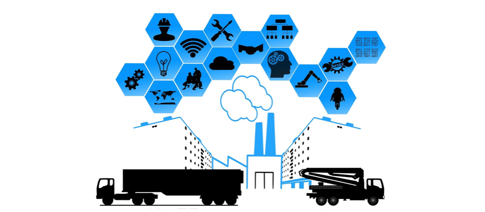 Infographic - Icons to demonstrate the Internet of energy.
