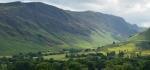 Green rolling hills.