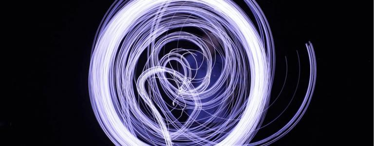 Swirls of blue colour