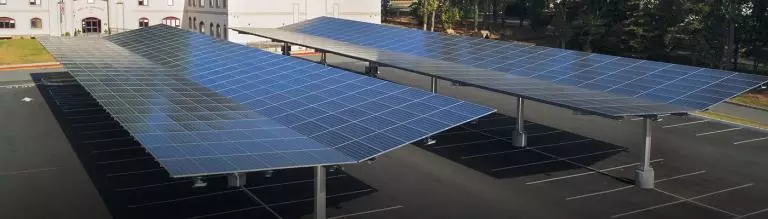 Carport solar installation